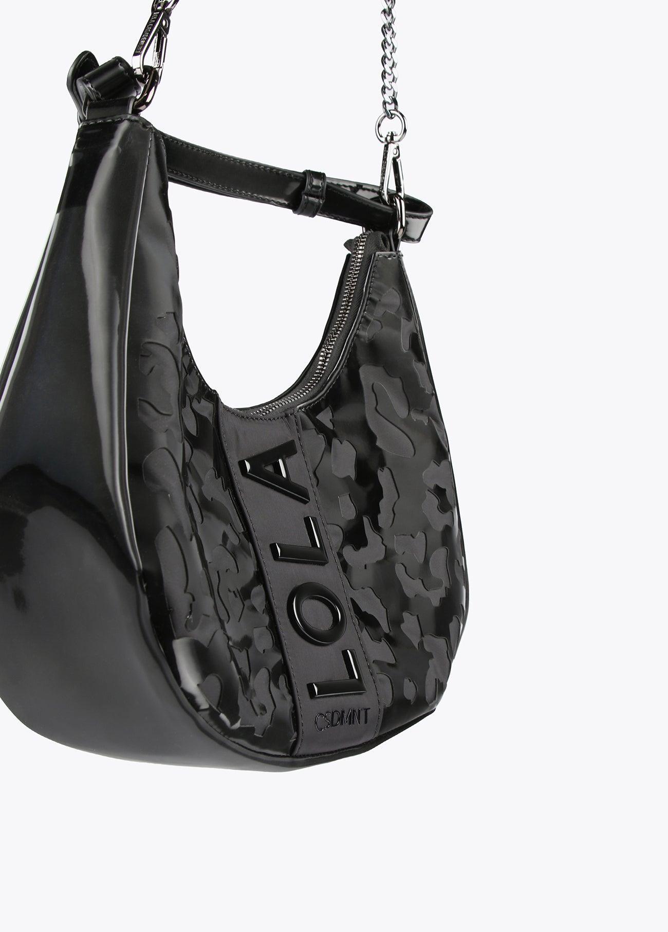 12427030-Animal print crossbody bag-Black