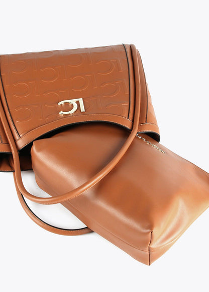 12428013-Logo tote bag-Camel