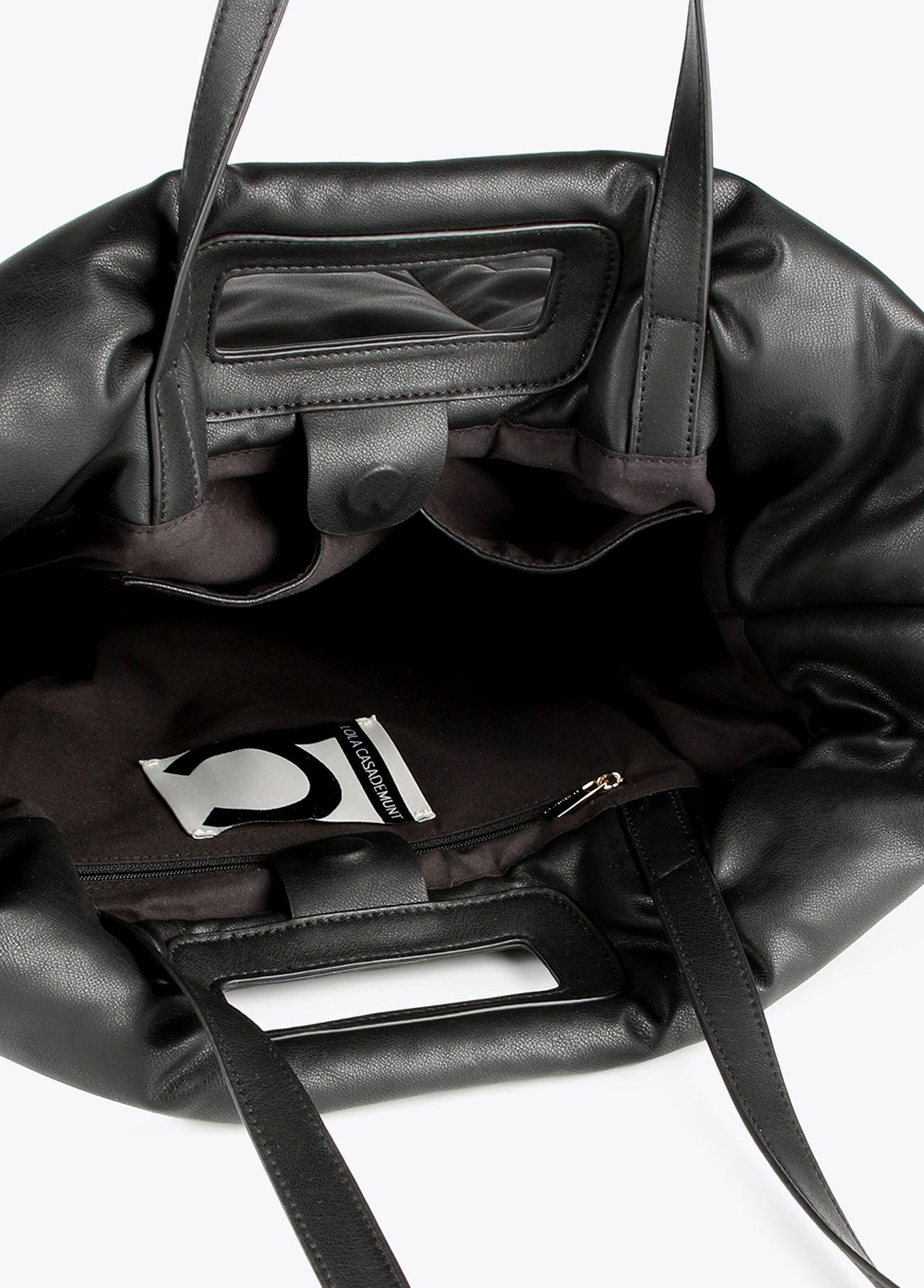 12428015-Quilted tote bag-Black