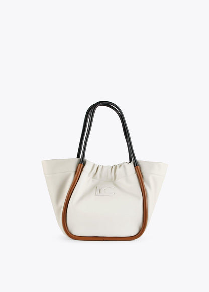 12428017-Tote bag with contrast piping-Raw