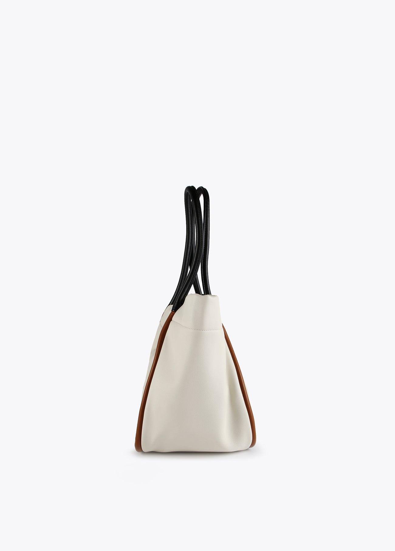 12428017-Tote bag with contrast piping-Raw