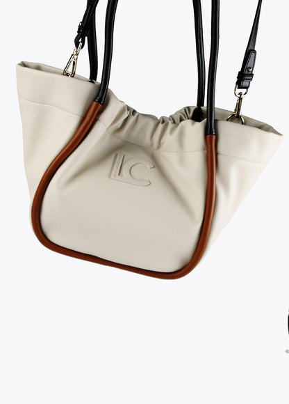 12428017-Tote bag with contrast piping-Raw