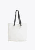 12428018-Rectangular tote bag with contrast piping-Raw