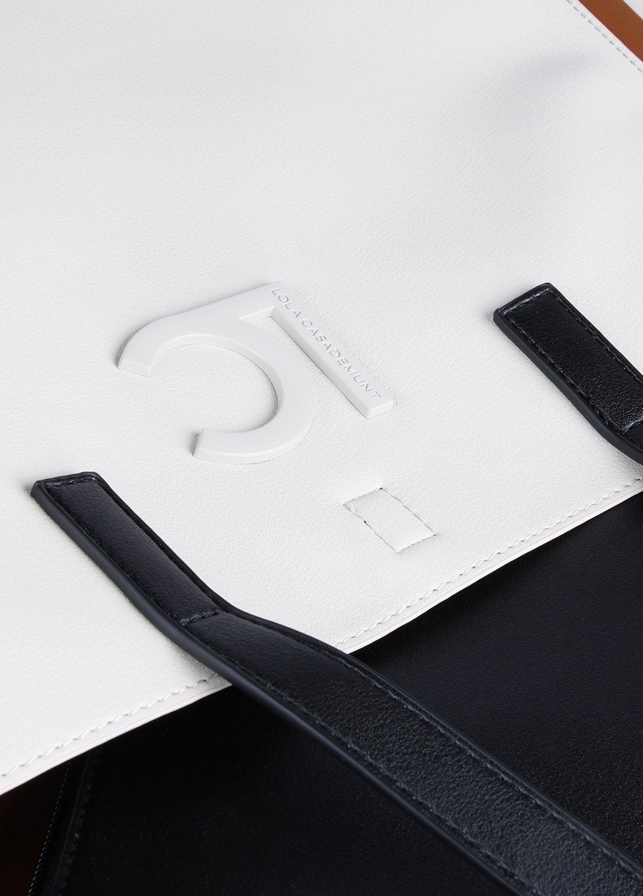 12428018-Rectangular tote bag with contrast piping-Raw