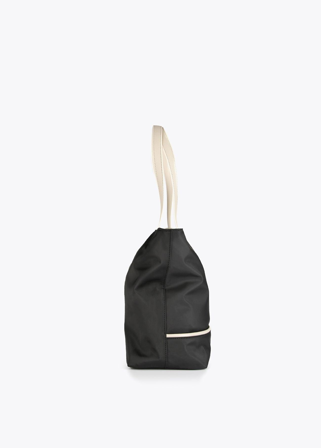12428020-Tote bag with neon details-Black