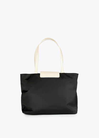 12428020-Tote bag with neon details-Black