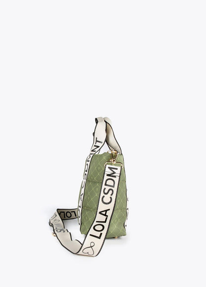 12428031-Mini monogrammed tote bag-Kaki