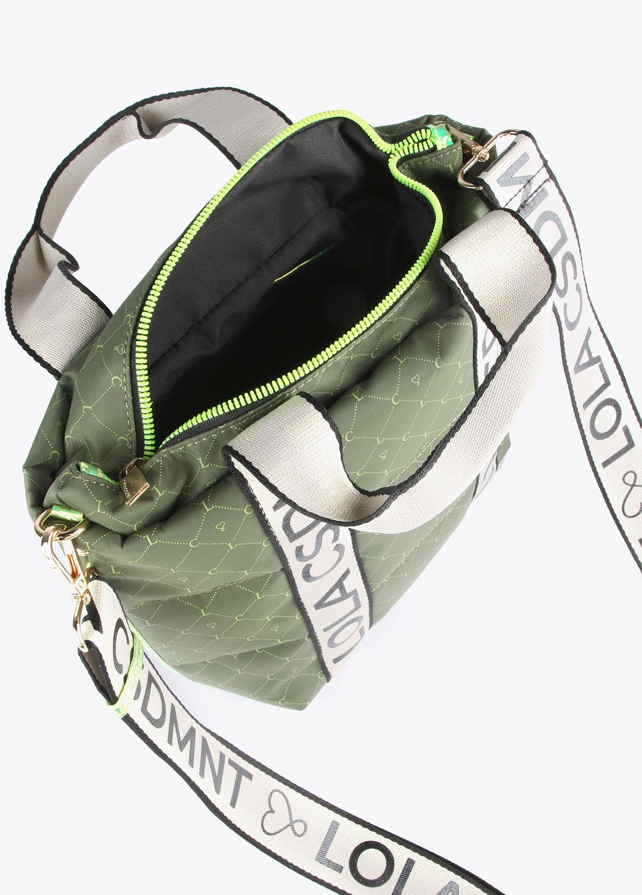12428031-Mini monogrammed tote bag-Kaki