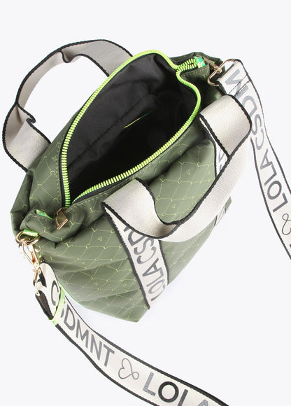 12428031-Mini monogrammed tote bag-Kaki