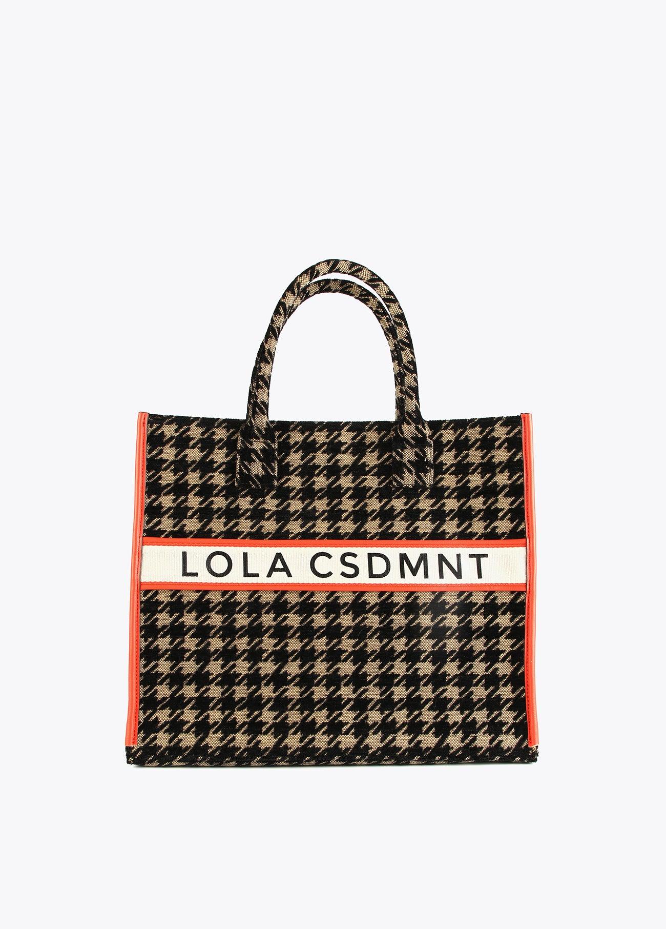 12428036-Houndstooth tote bag-Printed