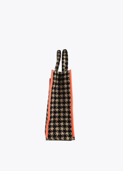 12428036-Houndstooth tote bag-Printed