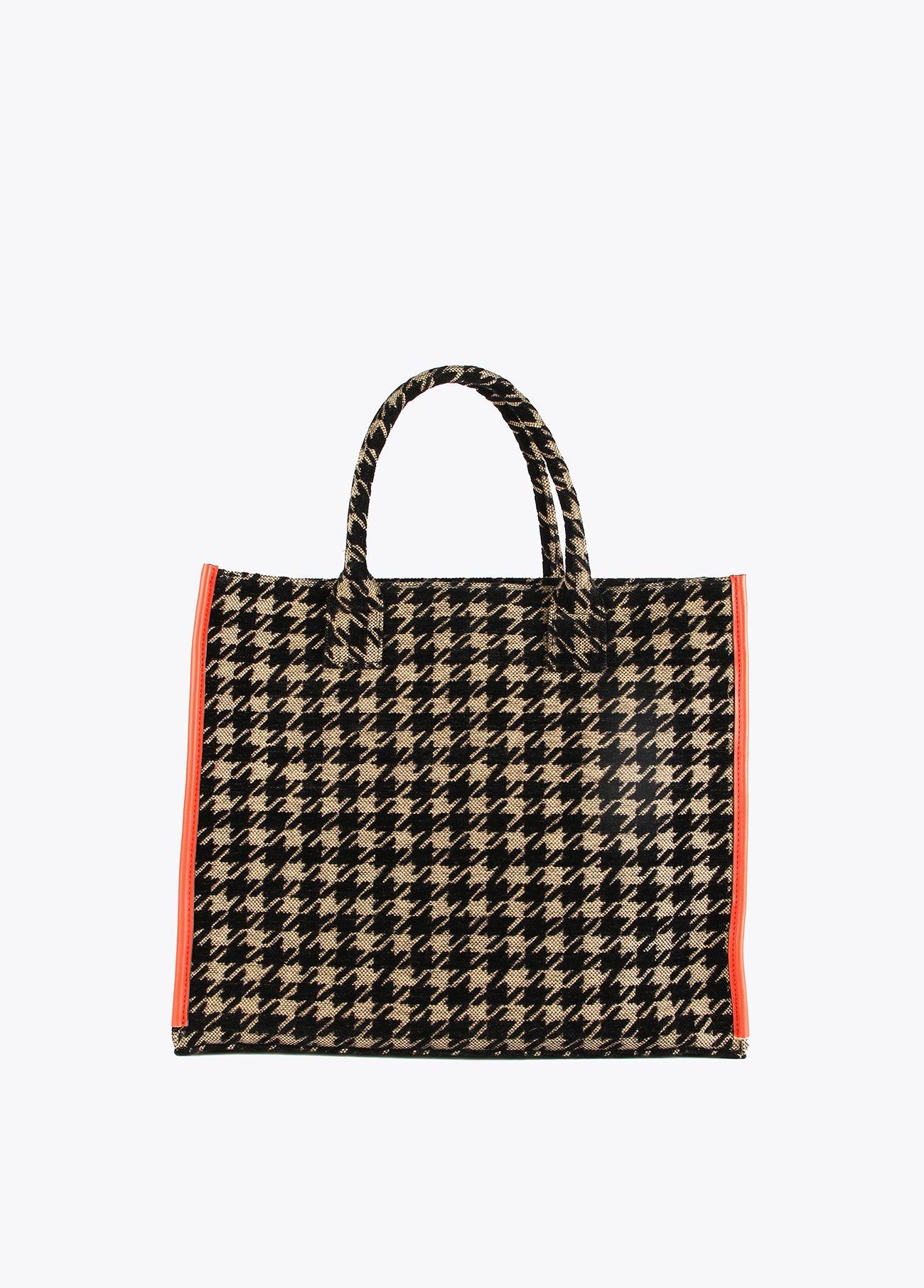 12428036-Houndstooth tote bag-Printed