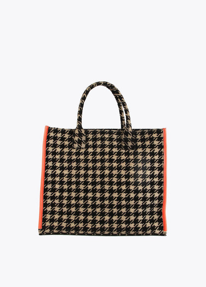 12428036-Houndstooth tote bag-Printed