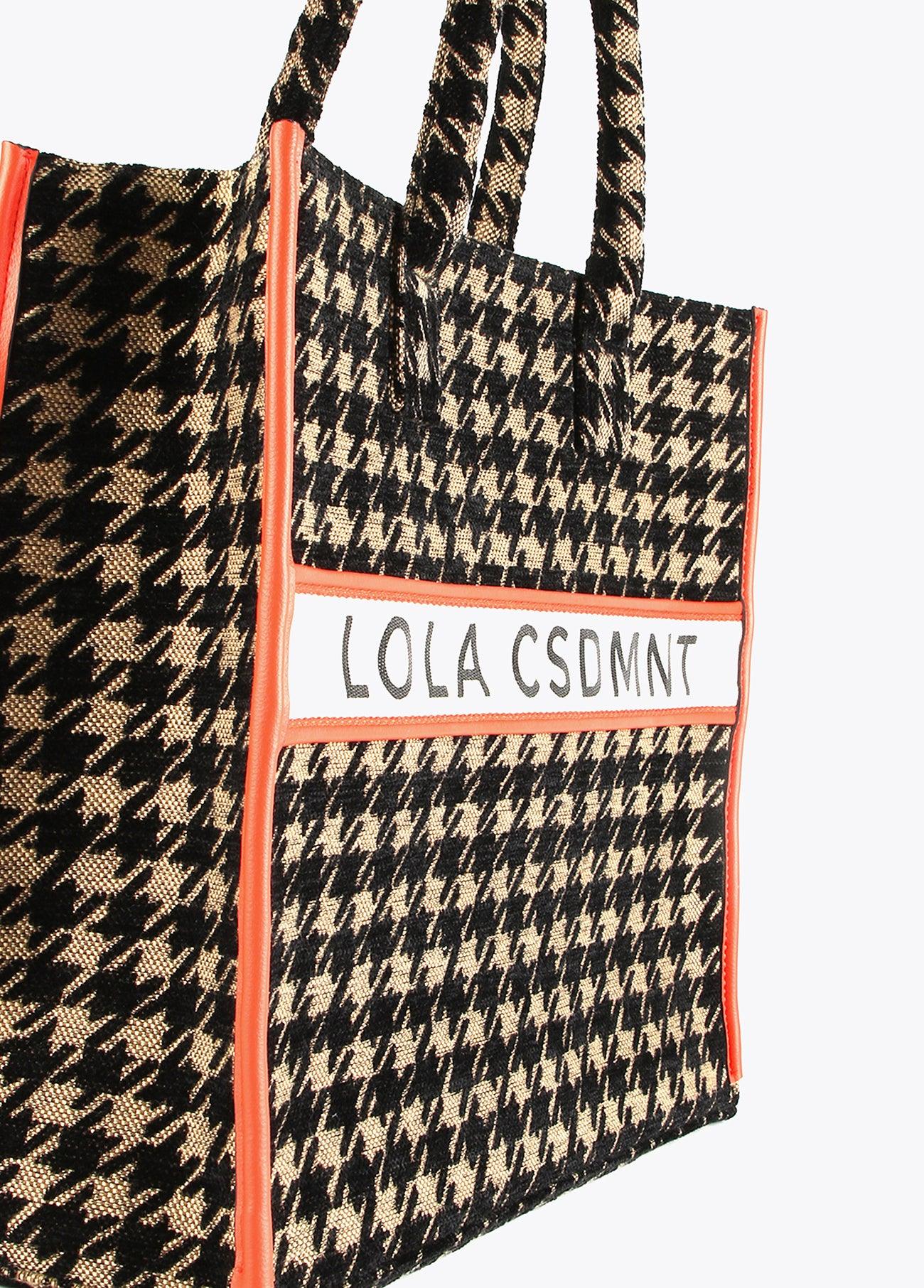 12428036-Houndstooth tote bag-Printed
