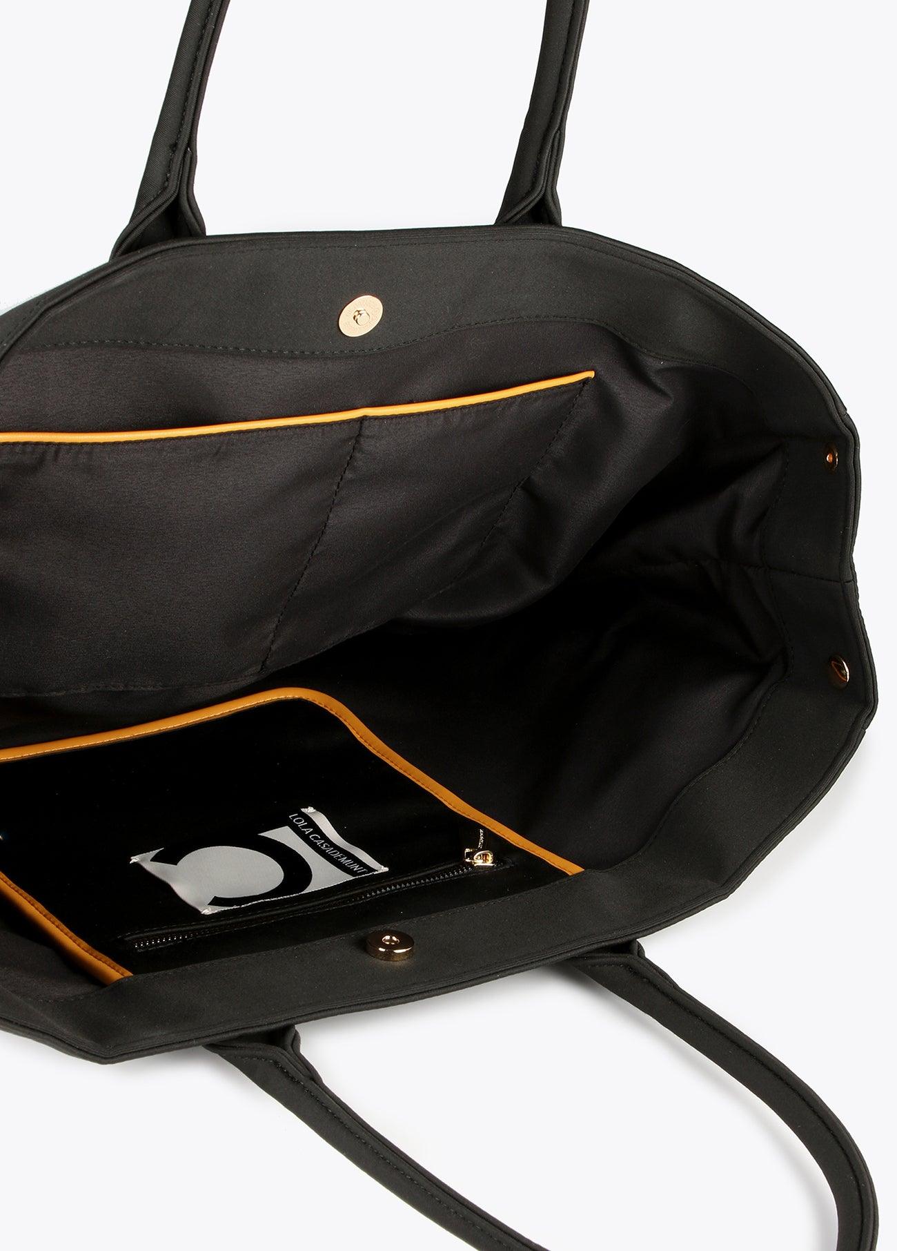 12428040-Neoprene tote bag with logo-Black