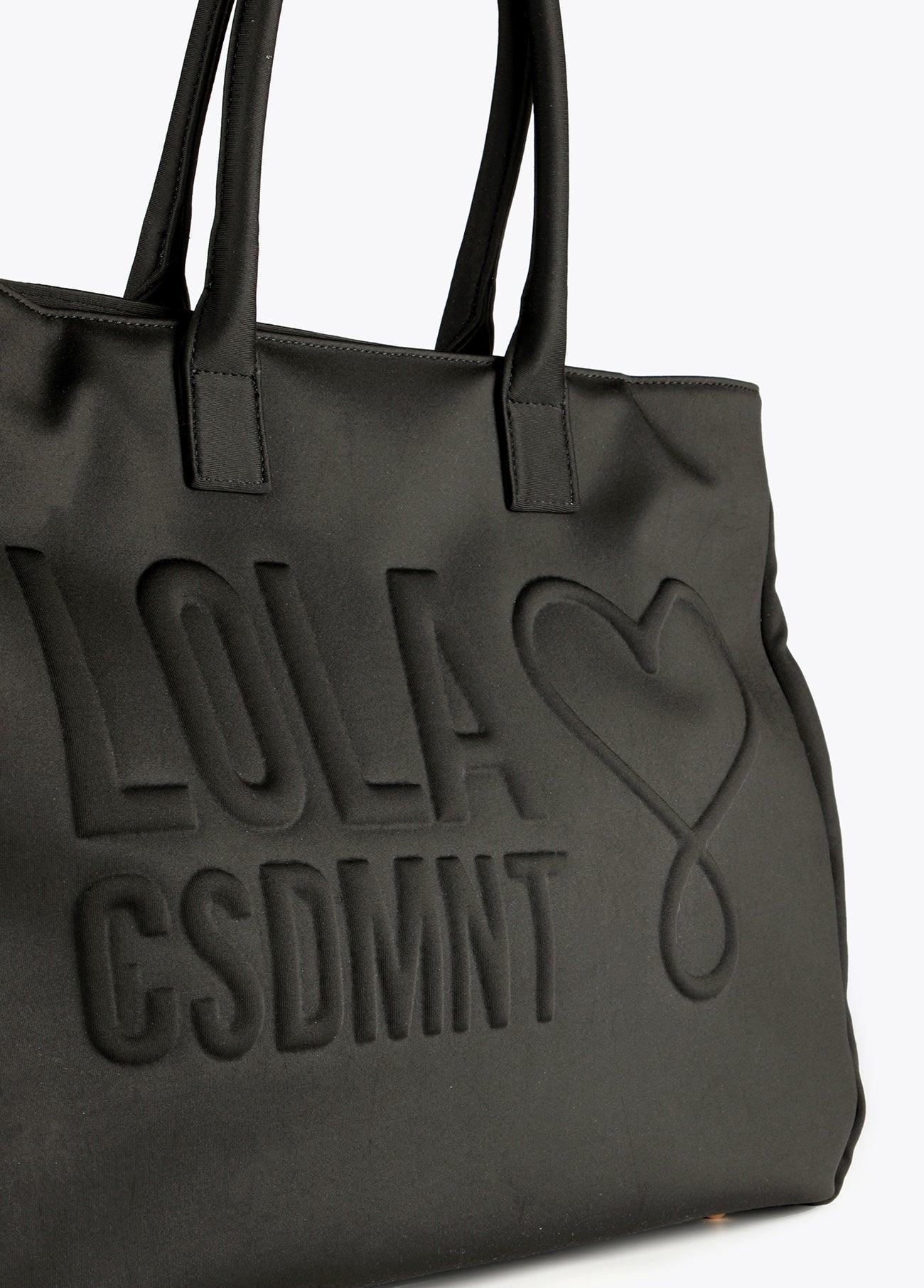 12428040-Neoprene tote bag with logo-Black