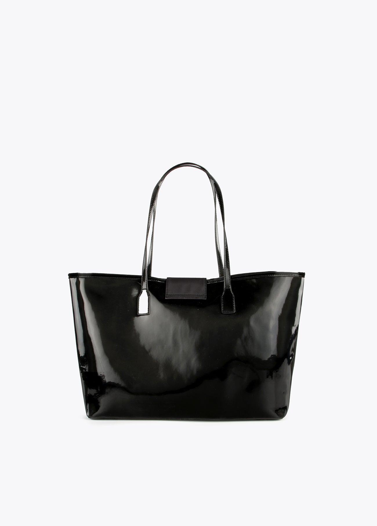 12428041-Animal print die-cut tote bag-Black