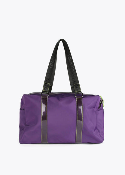 12429002-Neon logo weekend bag-Lilac