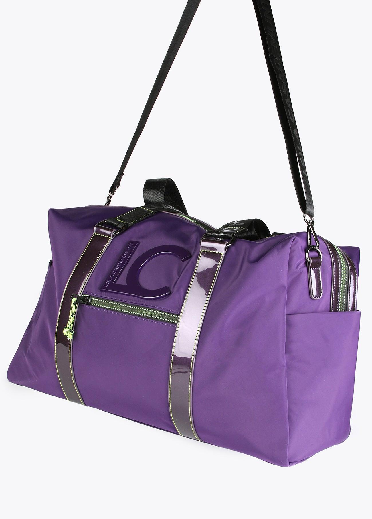 12429002-Neon logo weekend bag-Lilac