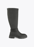 12433007-Rubberised knee-high boots-Black