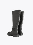 12433007-Rubberised knee-high boots-Black