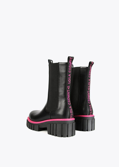 12434010-Ankle boots with two-tone soles-Black