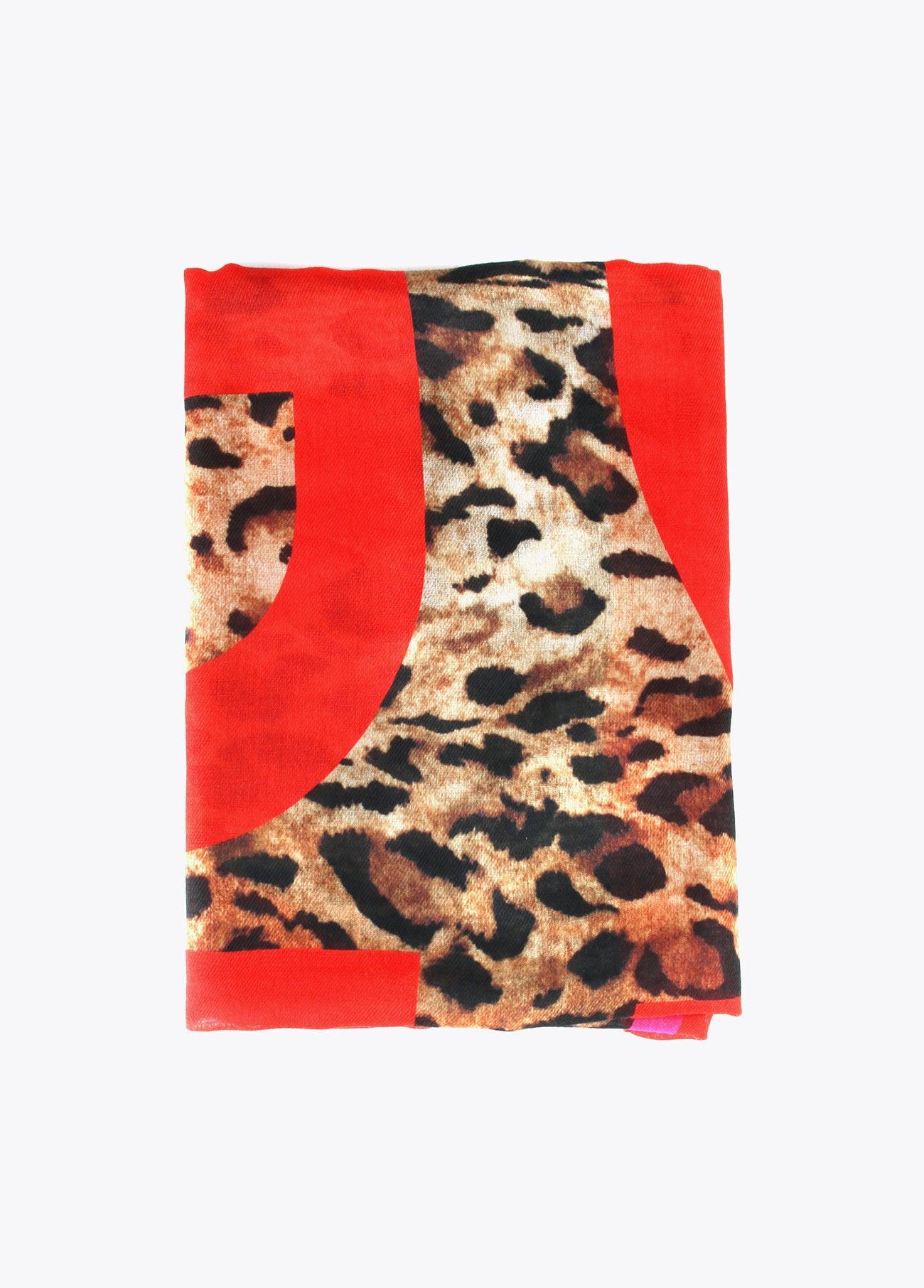 12440001-Animal print shawl-Printed