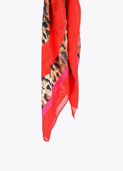 12440001-Animal print shawl-Printed