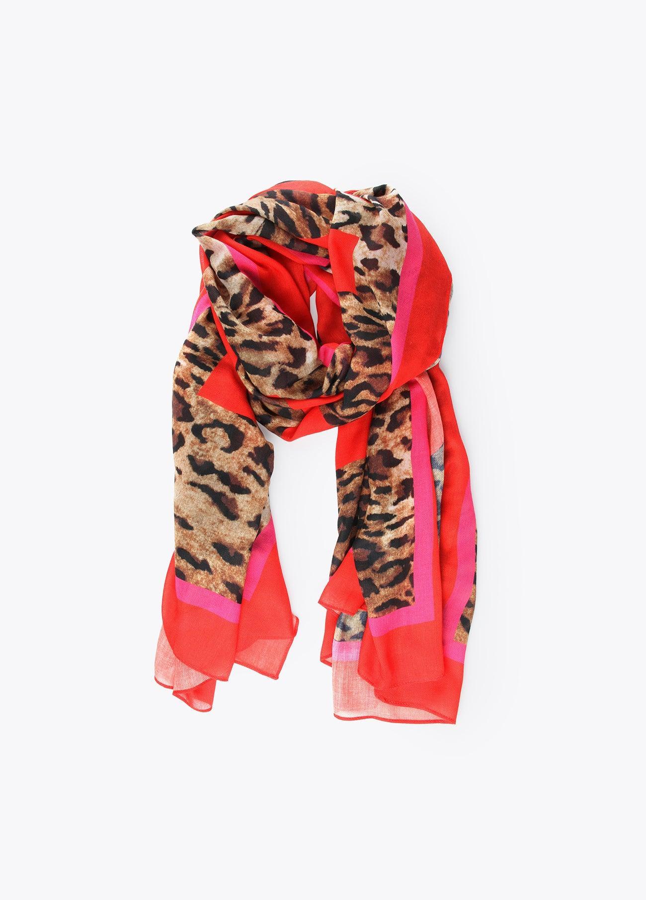 12440001-Animal print shawl-Printed