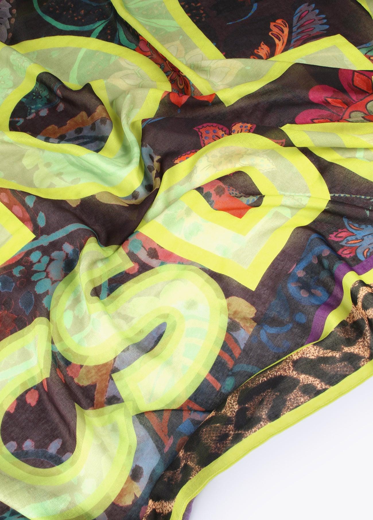 12440002-Paisley print shawl-Printed