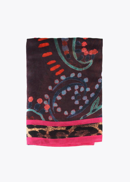 12440003-Wildflower print shawl-Printed