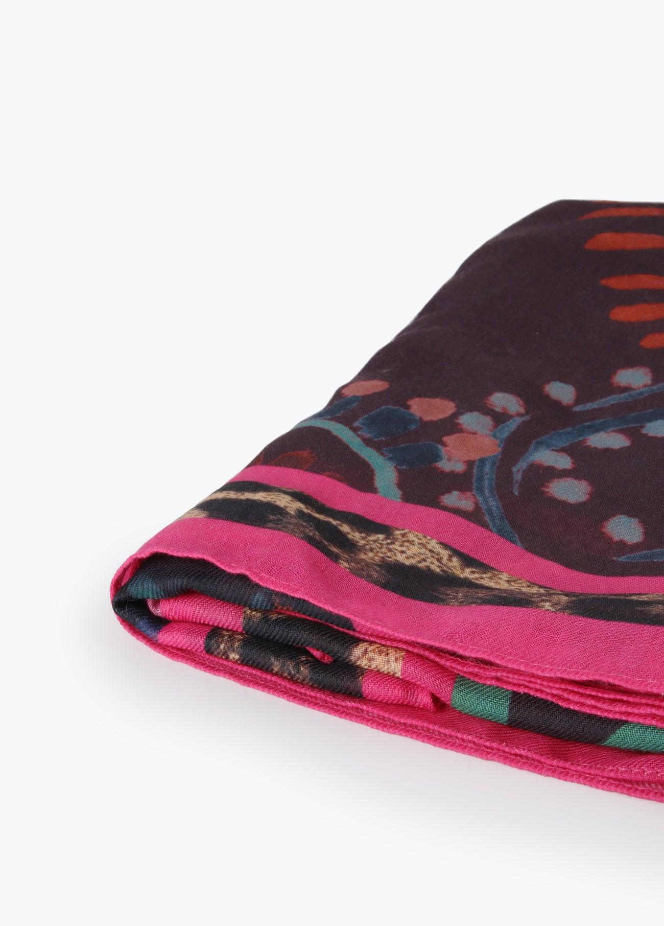 12440003-Wildflower print shawl-Printed