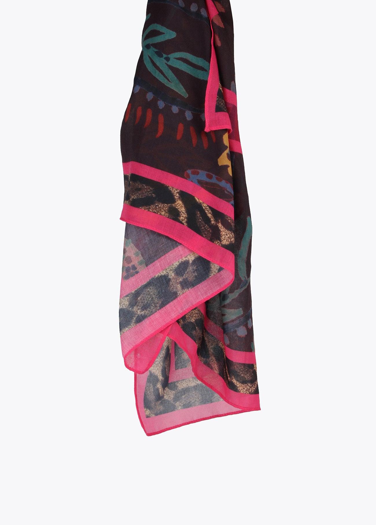 12440003-Wildflower print shawl-Printed