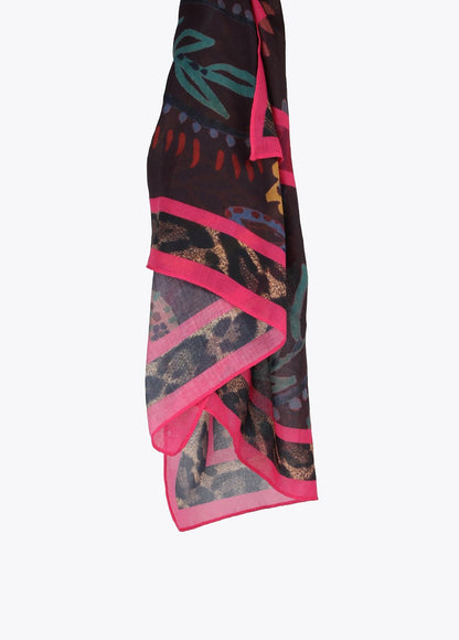 12440003-Wildflower print shawl-Printed