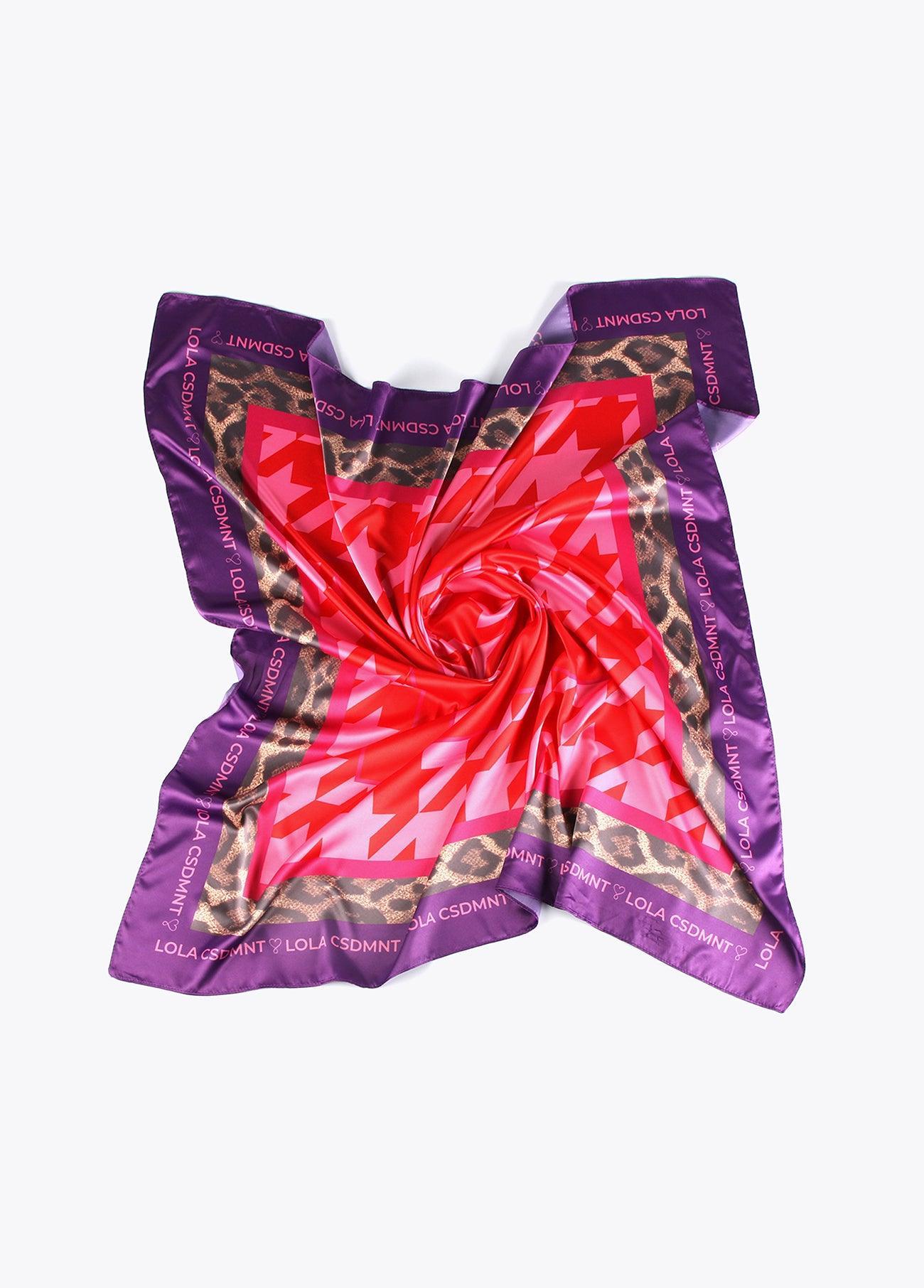 12442009-Logo and houndstooth scarf-Printed