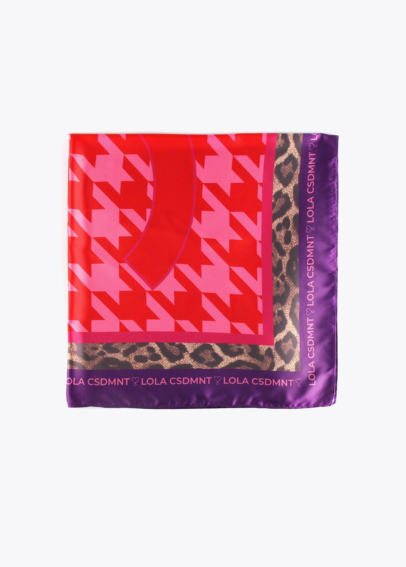 12442009-Logo and houndstooth scarf-Printed