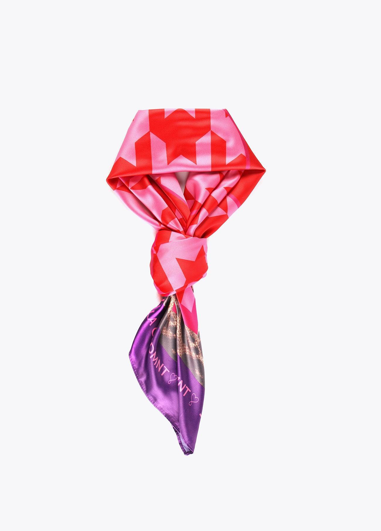 12442009-Logo and houndstooth scarf-Printed