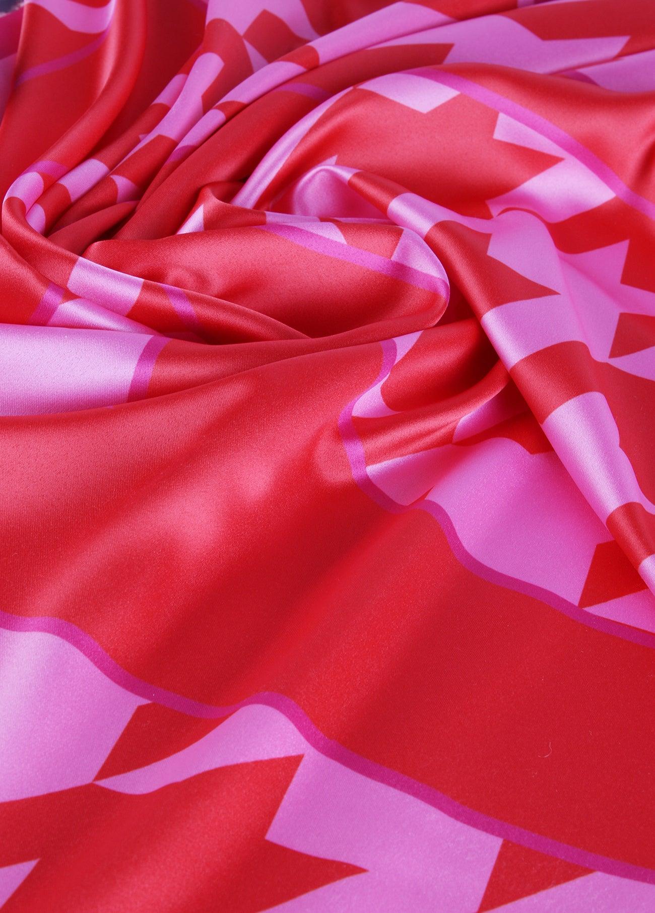 12442009-Logo and houndstooth scarf-Printed