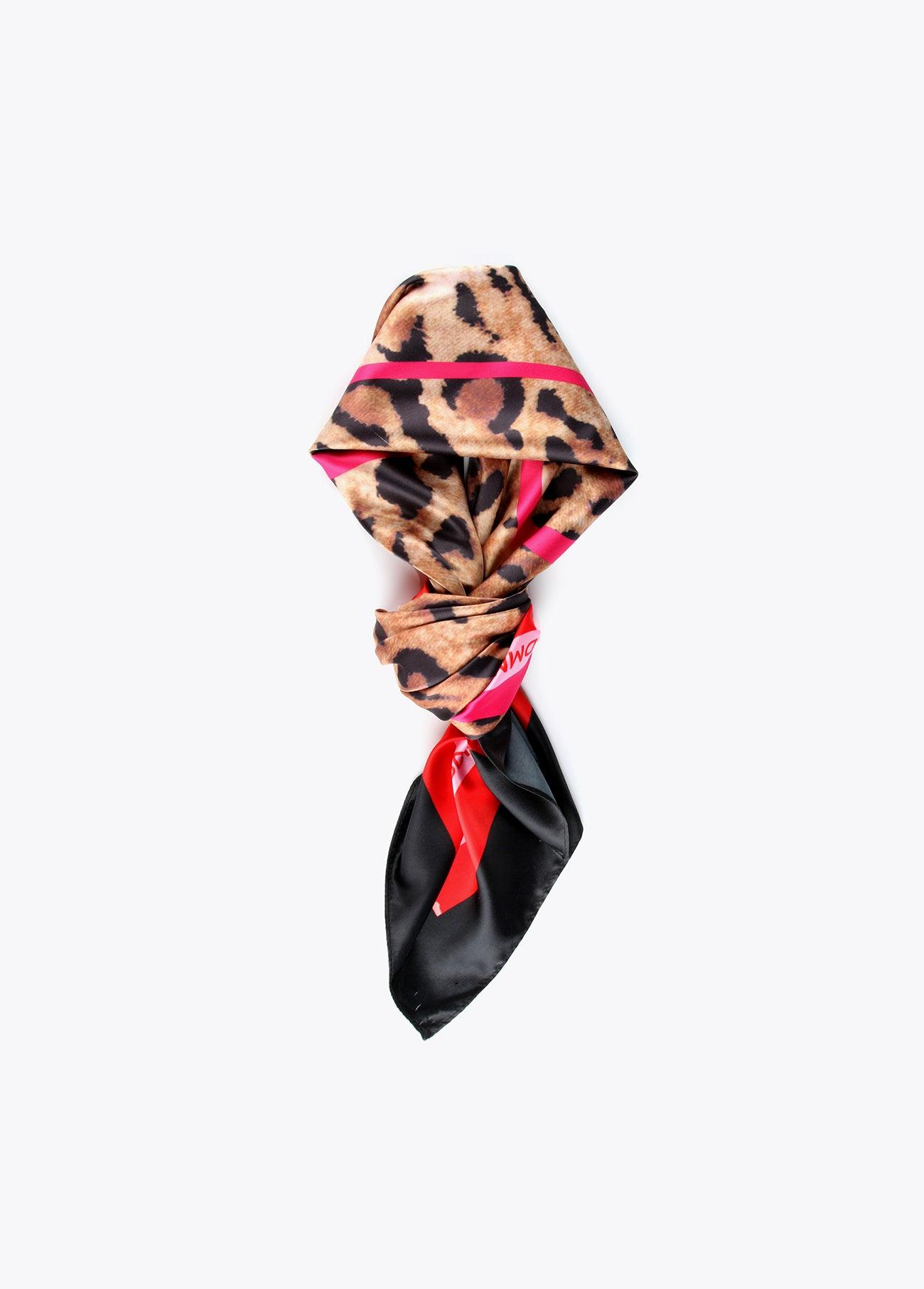 12442011-Animal print infinity logo scarf-Printed