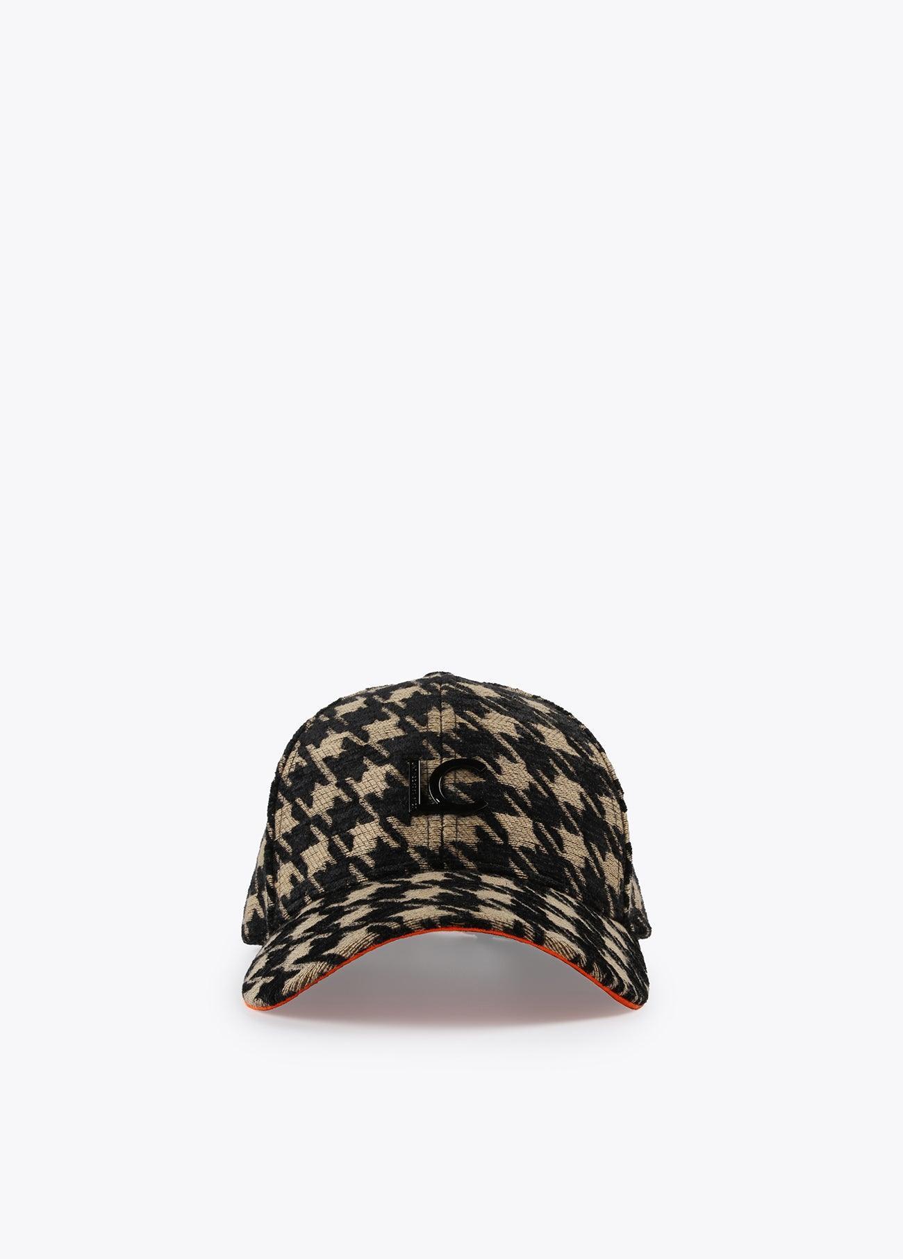 12443011-Houndstooth cap-Printed