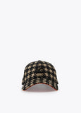 12443011-Houndstooth cap-Printed