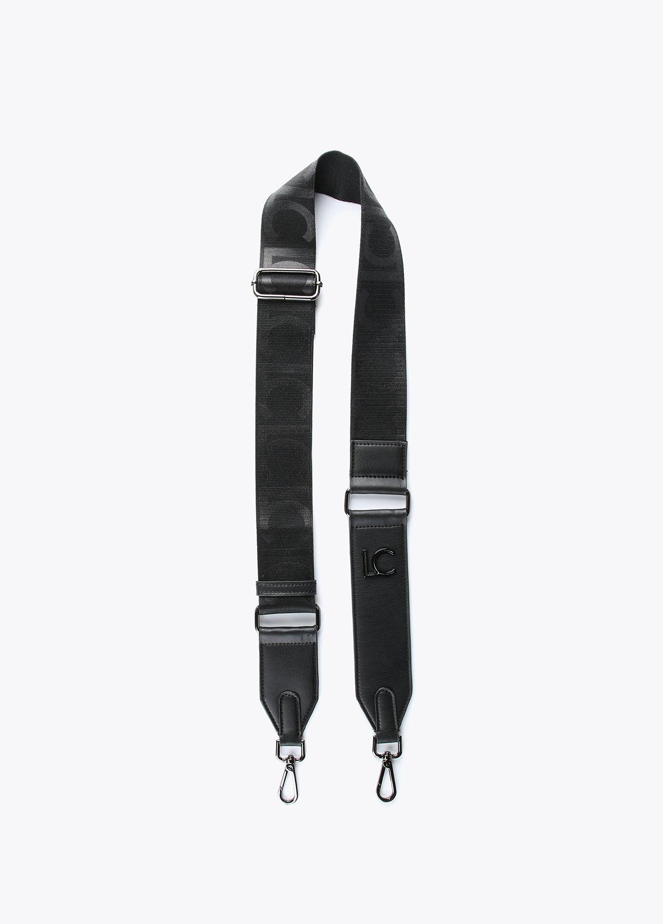 12454001-Logo bag strap-Black
