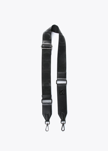 12454001-Logo bag strap-Black