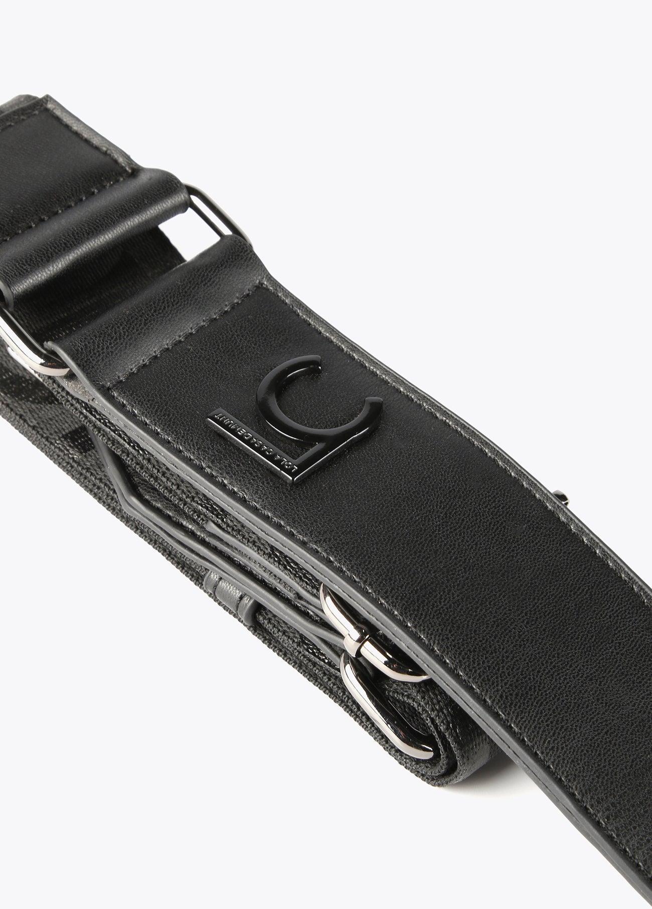 12454001-Logo bag strap-Black