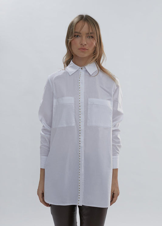 12460002-Studded shirt-White