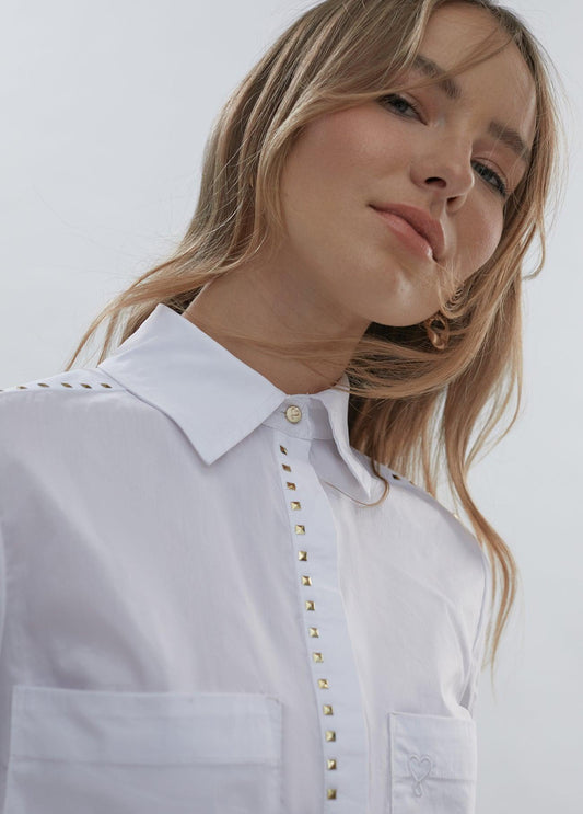 12460002-Studded shirt-White