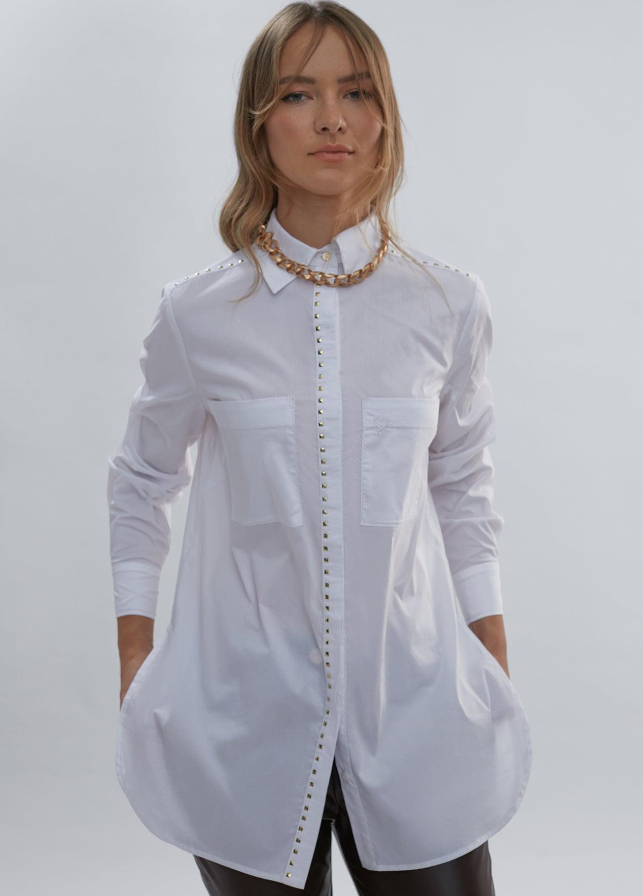 12460002-Studded shirt-White