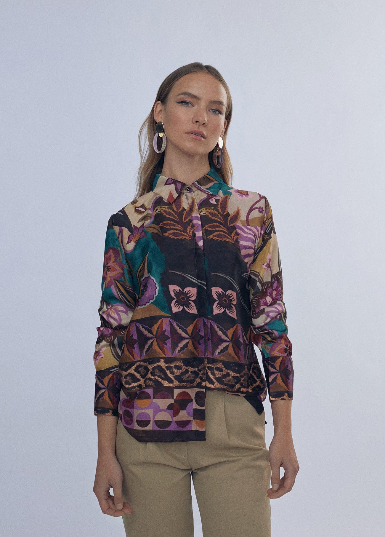 12460023-Floral print shirt-Multi