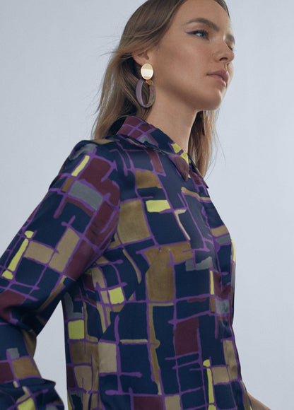 12460026-Flowing printed shirt-Multi