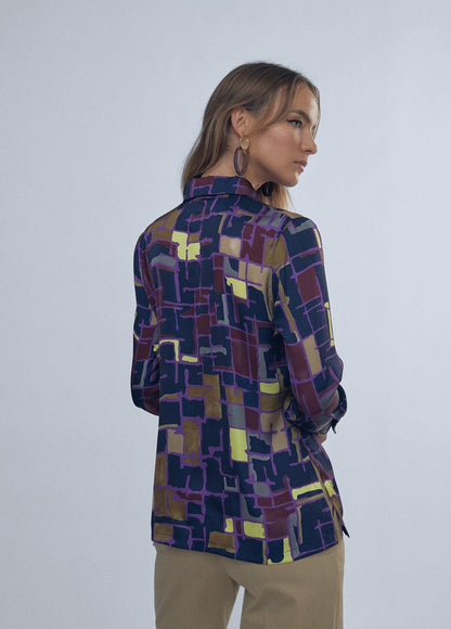 12460026-Flowing printed shirt-Multi